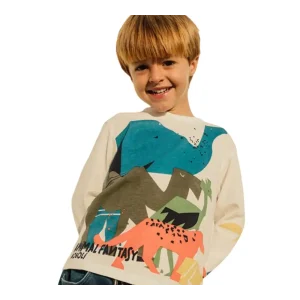Maglietta manica Lunga per Bambino da 12mesi a 8anni Boboli 301026