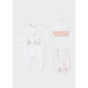 Completo 3pz morbido set regalo neonato ecofriendly Mayoral