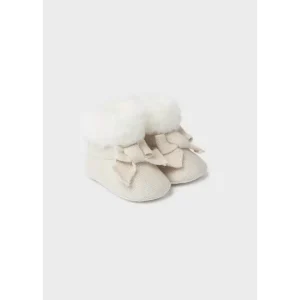 Stivali tricot pellicciotto neonata Mayoral 09686