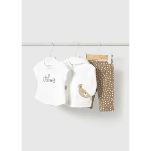 Tuta neonato Mayoral 3 pezzi con stampa orsetto