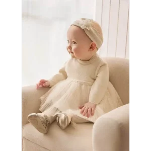 Vestito combined tricot e tulle neonata 0-18mesi Mayoral 0258-47