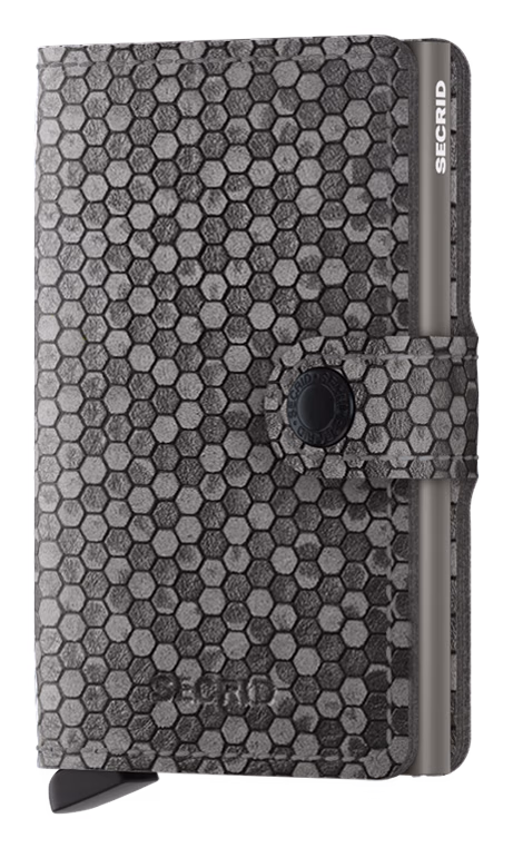 SECRID mini portafoglio miniwallet exagon Matte grigio