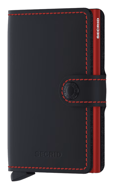 SECRID mini portafoglio miniwallet Matte nero rosso