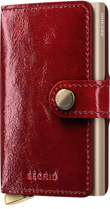 SECRID mini portafoglio miniwallet Premium naplak red rosso