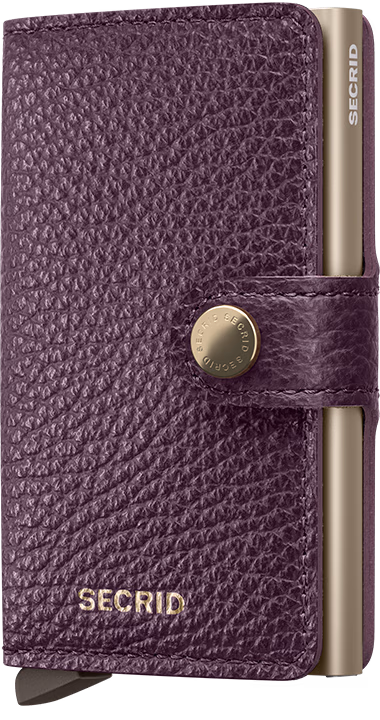 SECRID MINI WALLET IN PELLE  PEBBLE grape viola