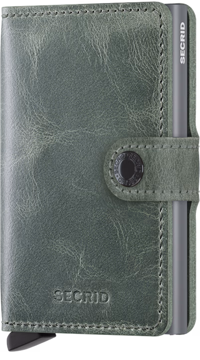 SECRID mini portafoglio miniwallet vintage verde sage green