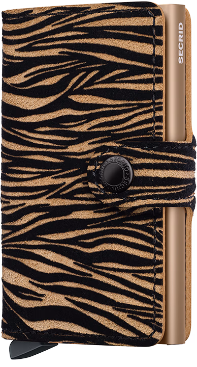 SECRID mini portafoglio miniwallet zebra marrone