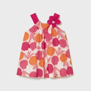 Vestito con stampa fiore baby girl Mayoral