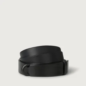 ORCIANI cintura Nobuckle Bull in cuoio blu