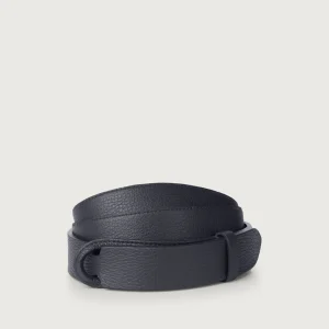 ORCIANI Cintura Nobuckle Micron in pelle blu