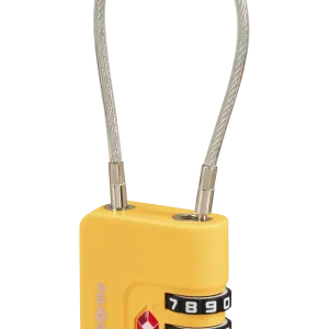 SAMSONITE Lucchetto bagaglio Ta Revolutiona cavo TSA con codice a 3 cifre GIALLO