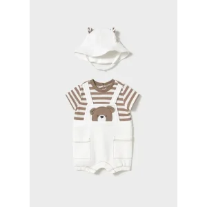 Pagliaccetto corto con cappellino 0-18mesi Mayoral 1606