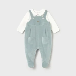 Pagliaccetto velluto a costine neonato