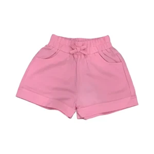 Y-Clù pantaloncini rosa bambina in cotone elasticizzato