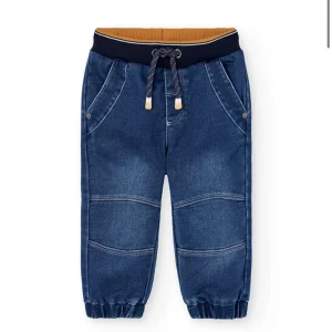 Pantaloni in denim da bambino blu navy