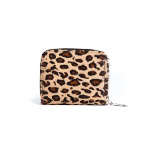 Portafoglio piccolo in cavallino maculato
