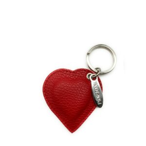 Portachiavi Cuore – Vera pelle – Rosso