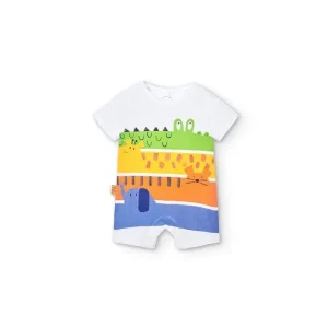 Boboli tutina corta colorata bambino con stampa animali