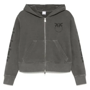 PINKO felpa con cappuccio onitsha grigio scuro