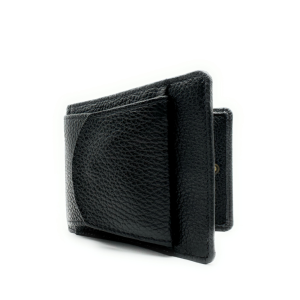 Portafoglio con portamonete a pozzetto- Nero