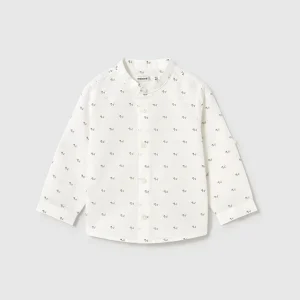 Camicia manica lunga colletto coreana baby maschio