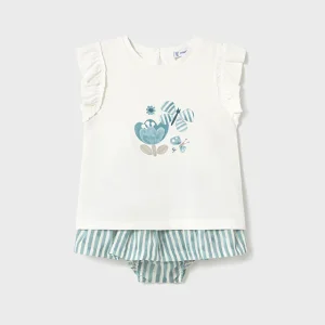 Completo gonna e maglietta farfalla baby femmina