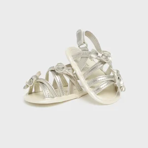 Sandali fiocchi neonata