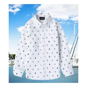 Camicia Fantasia Bianco/blu per Bimbo Sarabanda 8070 6AHT