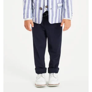 pantaloni bambino navy Sarabanda eleganti in cotone