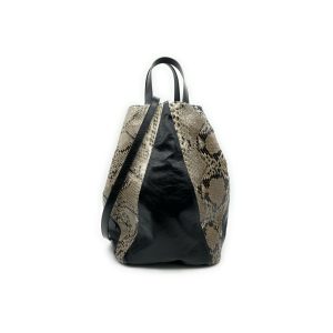 Secchiello Sfaccettato – Pitone – Nero e Beige