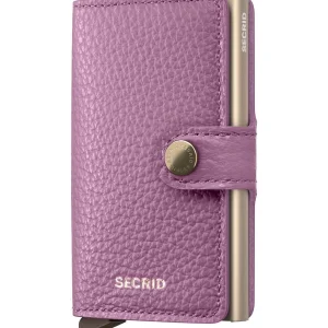 SECRID MINI WALLET IN PELLE  PEBBLE VIOLA ROSA
