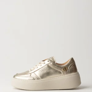 TWINSET sneackers patform in pelle ORO