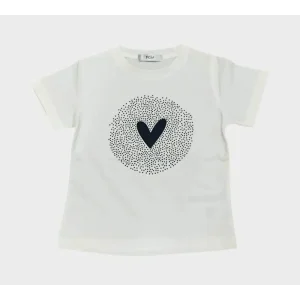 T-SHIRT BIANCO/NERO CUORE Y-CLU 358TYFBS25