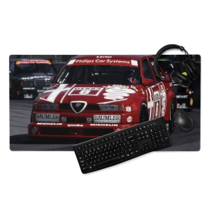 Tappetino da scrivania Alfa Romeo 155 V6 per gaming e lavoro - Design elegante per fan del motorsport