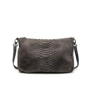 VINTAGE TINTO IN CAPO – Bustina a tracolla – Pitone – Grigio Metallo