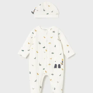 Tutina con cappello dinosauro neonato