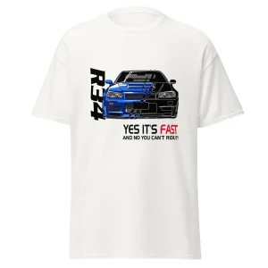 Maglietta Nissan Skyline GT-R R34 per veri fan – Stampa artistica esclusiva