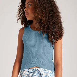Top tricot costine ragazza