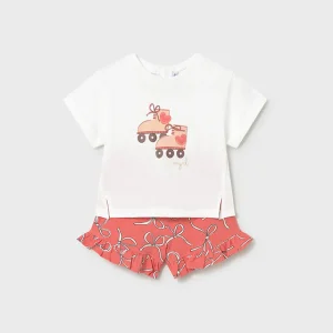 Completo due pezzi con short baby girl Mayoral