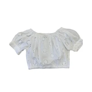 Camicia Crop Pizzo per Bambina da 3 a 7anni Y-Clù YB21401