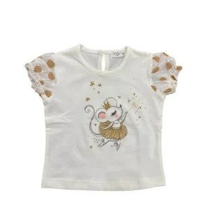 Maglietta ballerina per neonata Pois Y-Clu YN9799