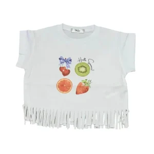 MAGLIETTA BAMBINA BIANCA FRUTTA Y-CLU 394TYFBS25