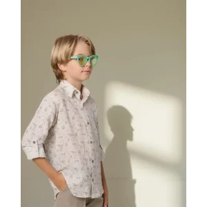 Camicia coreana fantasia Fiori per ragazzo da 3anni a 7anni Y-CLU BYB11054